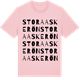 Pink Cotton t-shirt med Stora Askerön ordlek t-shirt