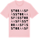 Pink Cotton t-shirt med Stora Aspås ordlek t-shirt
