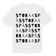 White t-shirt med Stora Aspås ordlek t-shirt