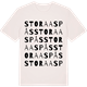 Vintage White t-shirt med Stora Aspås ordlek t-shirt