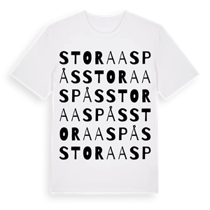 Stora Aspås ordlek t-shirt – ekologisk bomull t-shirt från Pinshirt