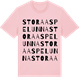 Pink Cotton t-shirt med Stora Aspelunna ordlek t-shirt