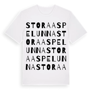 Stora Aspelunna ordlek t-shirt – ekologisk bomull t-shirt från Pinshirt