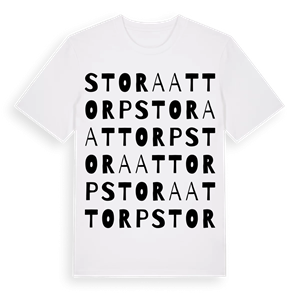 Stora Attorp ordlek t-shirt – ekologisk bomull t-shirt från Pinshirt