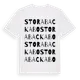 White t-shirt med Stora Backabo ordlek t-shirt