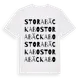White t-shirt med Stora Bäckabo ordlek t-shirt