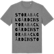 Mid Heather Gray t-shirt med Stora Backgården ordlek t-shirt