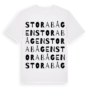 Stora Bågen ordlek t-shirt – ekologisk bomull t-shirt från Pinshirt