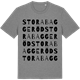 Mid Heather Gray t-shirt med Stora Baggeröd ordlek t-shirt