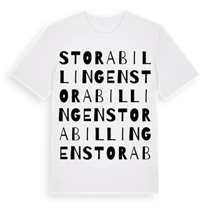 Stora Billingen ordlek t-shirt – ekologisk bomull t-shirt från Pinshirt