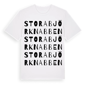 Stora Björknabben ordlek t-shirt – ekologisk bomull t-shirt från Pinshirt