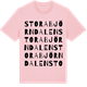 Pink Cotton t-shirt med Stora Björndalen ordlek t-shirt