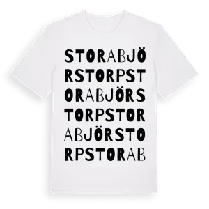 Stora Björstorp ordlek t-shirt – ekologisk bomull t-shirt från Pinshirt