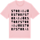 Pink Cotton t-shirt med Stora Björstorp ordlek t-shirt