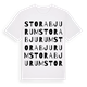 White t-shirt med Stora Bjurum ordlek t-shirt