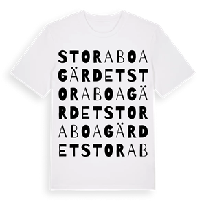 Stora Boagärdet ordlek t-shirt – ekologisk bomull t-shirt från Pinshirt