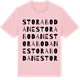 Pink Cotton t-shirt med Stora Bodane ordlek t-shirt
