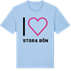 Blue Soul t-shirt med Jag älskar Stora Bön t-shirt stort tryck