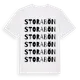 White t-shirt med Stora Bön ordlek t-shirt