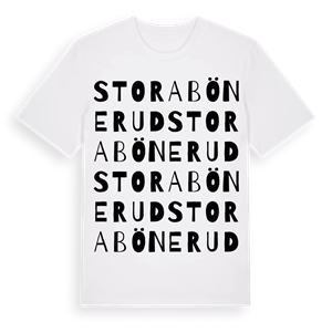 Stora Bönerud ordlek t-shirt – ekologisk bomull t-shirt från Pinshirt