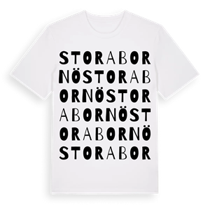 Stora Bornö ordlek t-shirt – ekologisk bomull t-shirt från Pinshirt