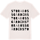 Vintage White t-shirt med Stora Bossgården ordlek t-shirt