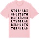 Pink Cotton t-shirt med Stora Brämhult ordlek t-shirt