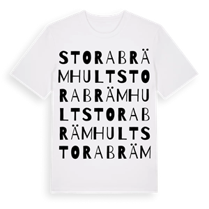 Stora Brämhult ordlek t-shirt – ekologisk bomull t-shirt från Pinshirt