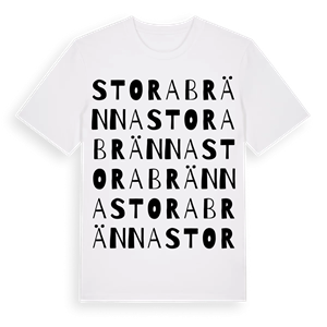 Stora Bränna ordlek t-shirt – ekologisk bomull t-shirt från Pinshirt