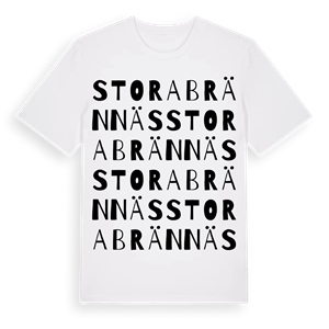 Stora Brännäs ordlek t-shirt – ekologisk bomull t-shirt från Pinshirt