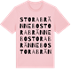 Pink Cotton t-shirt med Stora Brännebo ordlek t-shirt