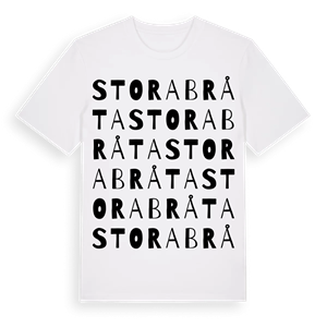 Stora Bråta ordlek t-shirt – ekologisk bomull t-shirt från Pinshirt