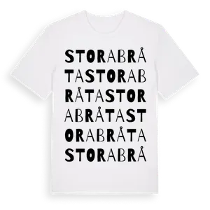 Stora Bråta ordlek t-shirt – ekologisk bomull t-shirt från Pinshirt