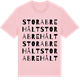 Pink Cotton t-shirt med Stora Brehålt ordlek t-shirt