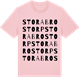 Pink Cotton t-shirt med Stora Brostorp ordlek t-shirt