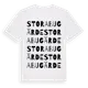 White t-shirt med Stora Bugärde ordlek t-shirt