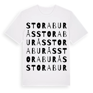 Stora Burås ordlek t-shirt – ekologisk bomull t-shirt från Pinshirt