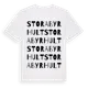 White t-shirt med Stora Byrhult ordlek t-shirt