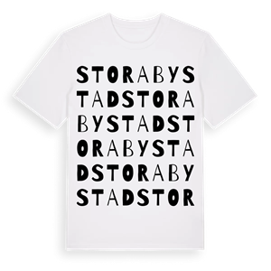 Stora Bystad ordlek t-shirt – ekologisk bomull t-shirt från Pinshirt