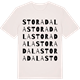 Vintage White t-shirt med Stora Dala ordlek t-shirt