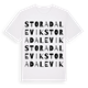 White t-shirt med Stora Dalevik ordlek t-shirt