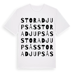 Stora Djupsås ordlek t-shirt – ekologisk bomull t-shirt från Pinshirt