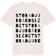 Vintage White t-shirt med Stora Djurgårdsledet ordlek t-shirt