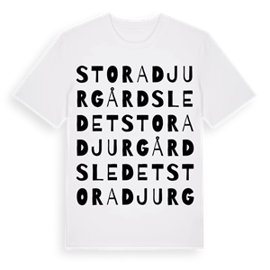 Stora Djurgårdsledet ordlek t-shirt – ekologisk bomull t-shirt från Pinshirt