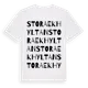 White t-shirt med Stora Ekhyltan ordlek t-shirt