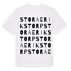 Stora Erikstorp ordlek t-shirt – ekologisk bomull t-shirt från Pinshirt