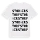White t-shirt med Stora Erstorp ordlek t-shirt