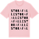 Pink Cotton t-shirt med Stora Falle ordlek t-shirt
