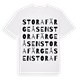 White t-shirt med Stora Färgeåsen ordlek t-shirt