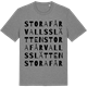 Mid Heather Gray t-shirt med Stora Fårvallsslätten ordlek t-shirt